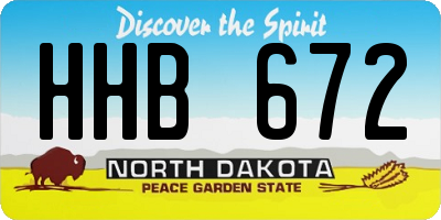 ND license plate HHB672