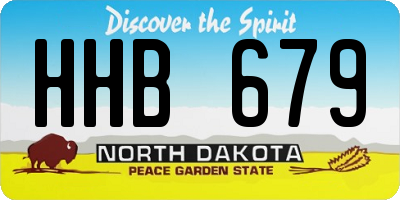 ND license plate HHB679