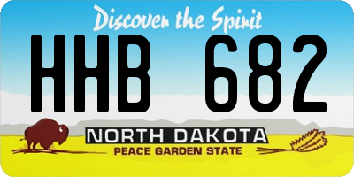 ND license plate HHB682