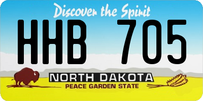 ND license plate HHB705
