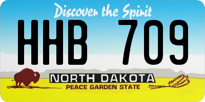 ND license plate HHB709