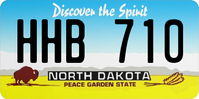 ND license plate HHB710