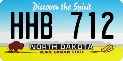 ND license plate HHB712