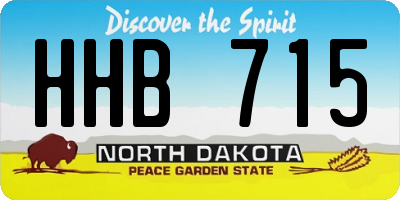 ND license plate HHB715