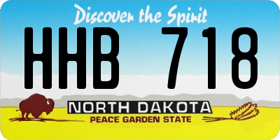 ND license plate HHB718