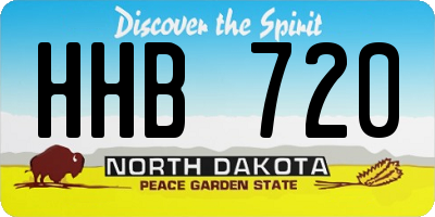 ND license plate HHB720