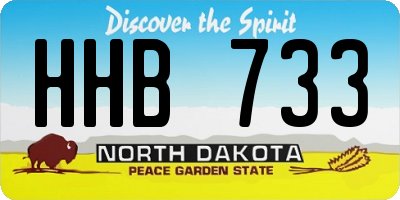 ND license plate HHB733