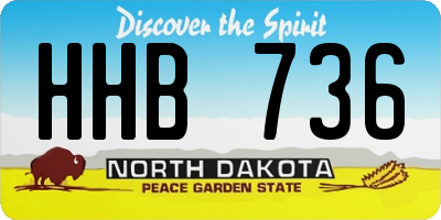 ND license plate HHB736