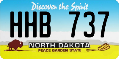 ND license plate HHB737