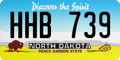 ND license plate HHB739