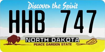 ND license plate HHB747