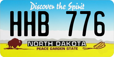 ND license plate HHB776