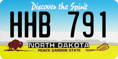 ND license plate HHB791