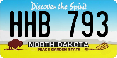 ND license plate HHB793
