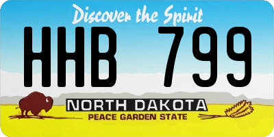 ND license plate HHB799