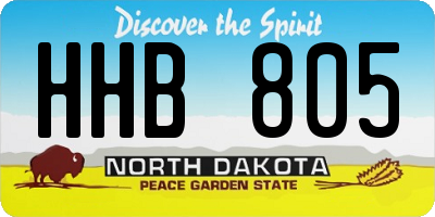 ND license plate HHB805