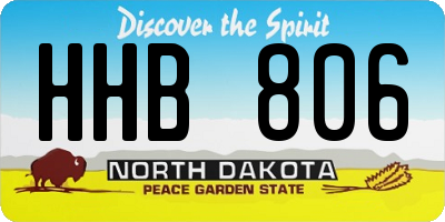 ND license plate HHB806