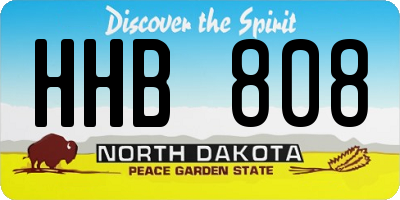 ND license plate HHB808