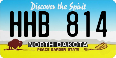 ND license plate HHB814