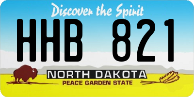 ND license plate HHB821