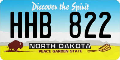 ND license plate HHB822