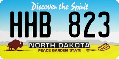 ND license plate HHB823