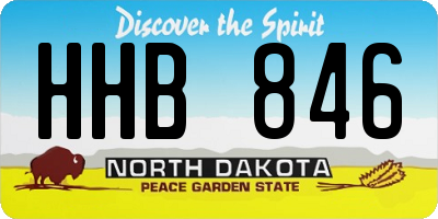 ND license plate HHB846