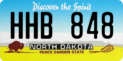 ND license plate HHB848