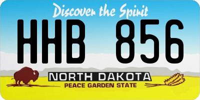 ND license plate HHB856
