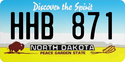 ND license plate HHB871