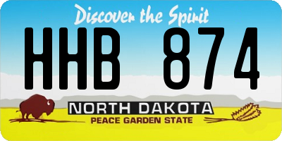 ND license plate HHB874