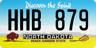 ND license plate HHB879
