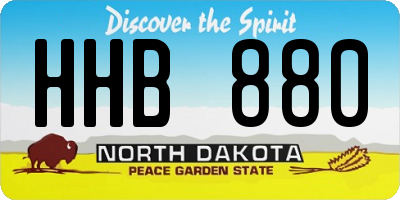 ND license plate HHB880