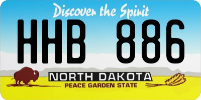 ND license plate HHB886