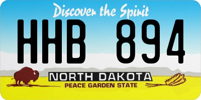 ND license plate HHB894