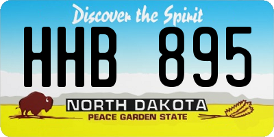 ND license plate HHB895