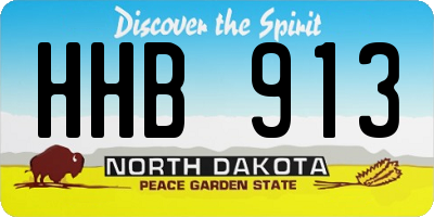 ND license plate HHB913