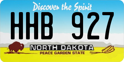 ND license plate HHB927