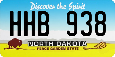 ND license plate HHB938