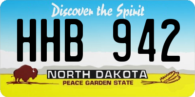 ND license plate HHB942