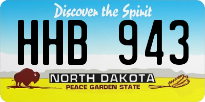 ND license plate HHB943