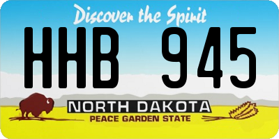 ND license plate HHB945