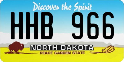 ND license plate HHB966
