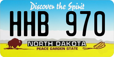 ND license plate HHB970