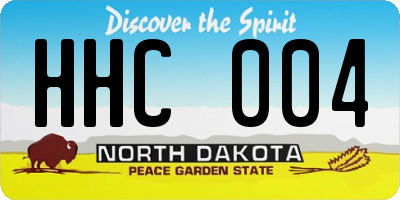ND license plate HHC004