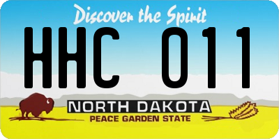 ND license plate HHC011