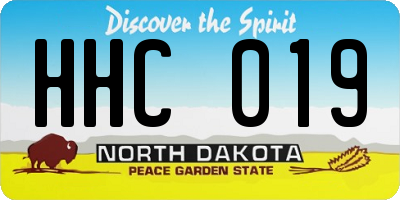 ND license plate HHC019
