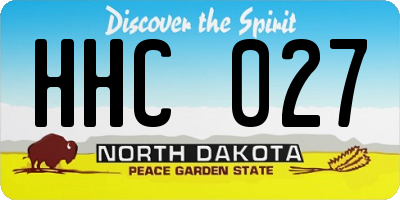 ND license plate HHC027