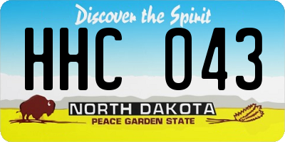ND license plate HHC043