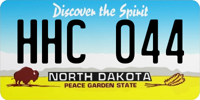ND license plate HHC044